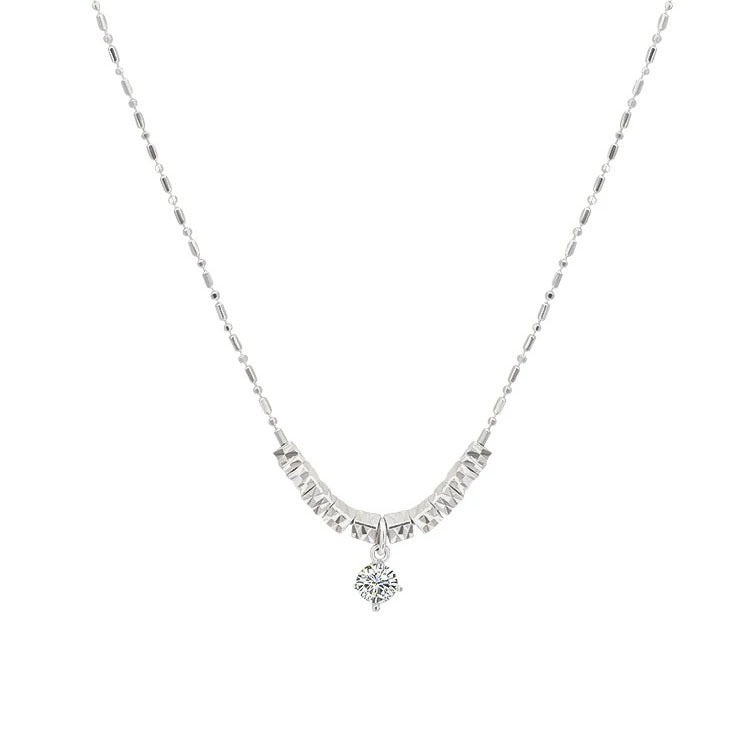 925 sterling silver necklace - silvery