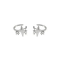 925 sterling silver star ear clip - silvery