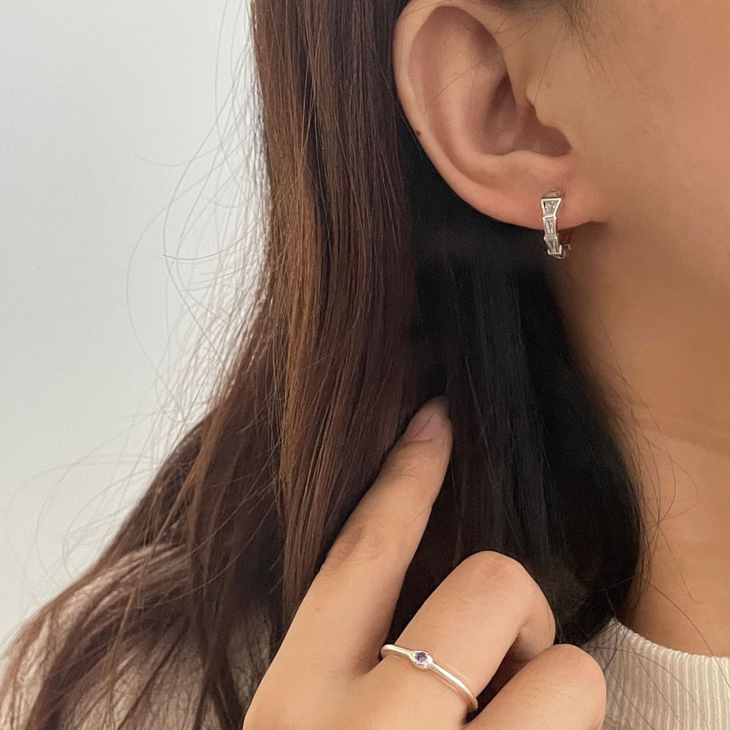 925 sterling silver snake shaped ear buckle