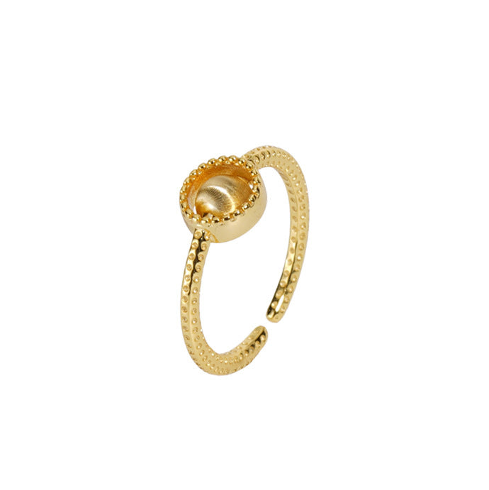 S925 sterling silver ring - golden