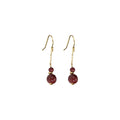 925 sterling silver cinnabar earrings - golden