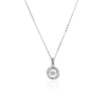 925 sterling silver ring pendant necklace - silvery