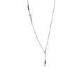925 Silver Water Drop Pendant Necklace - Silvery
