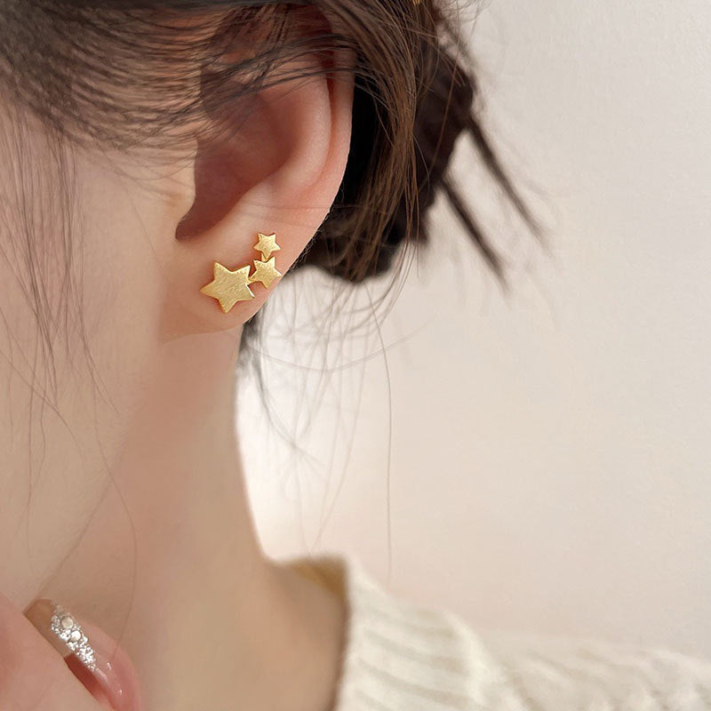 925 sterling silver small star earrings