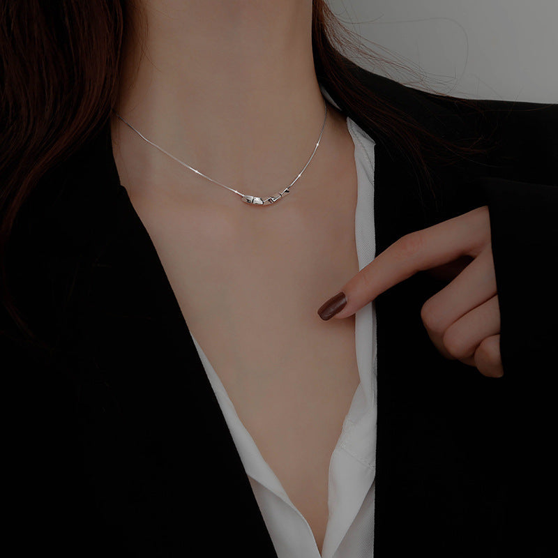 925 sterling silver necklace - silvery