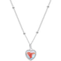 925 sterling silver heart pendant necklace - silvery