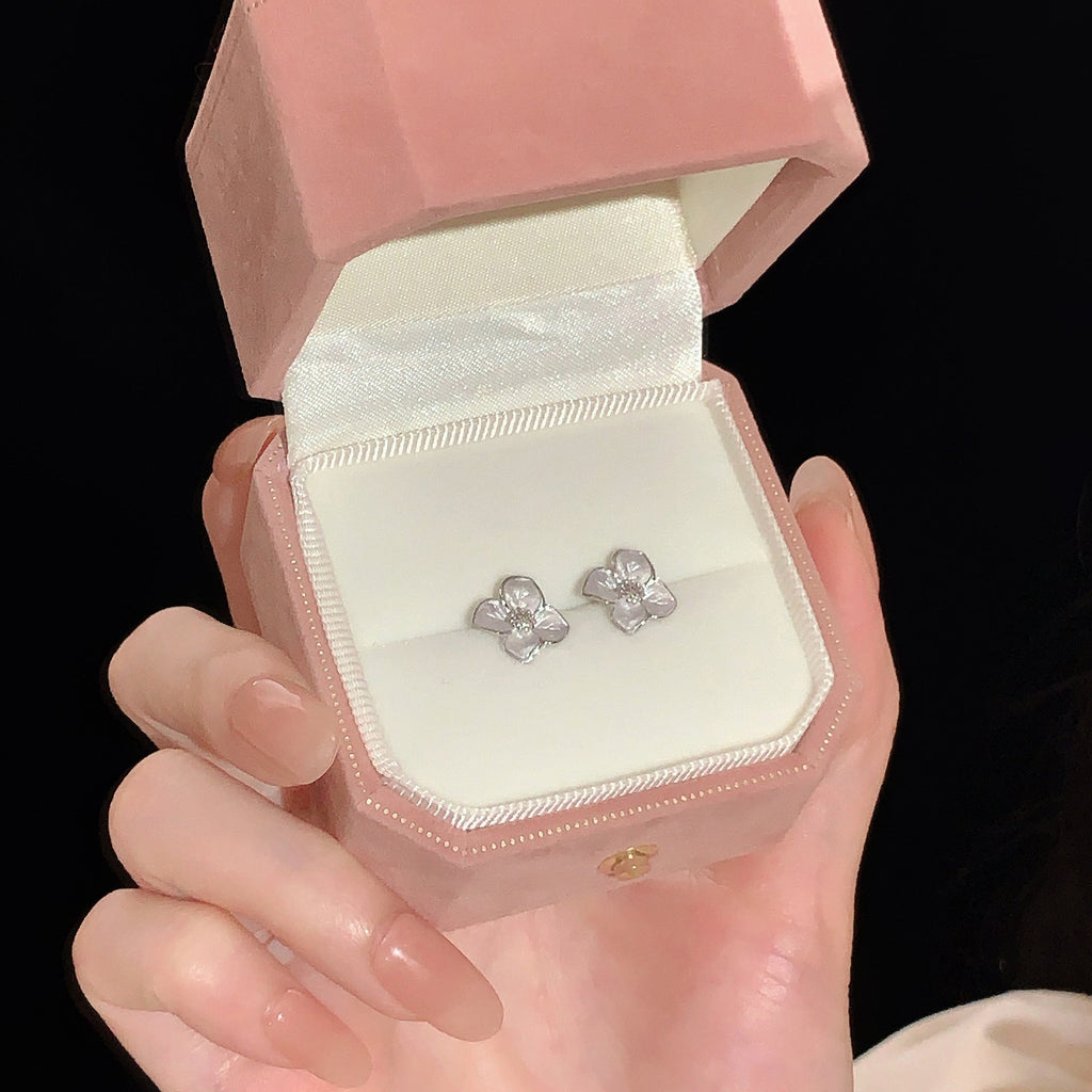 925 sterling silver flower earrings