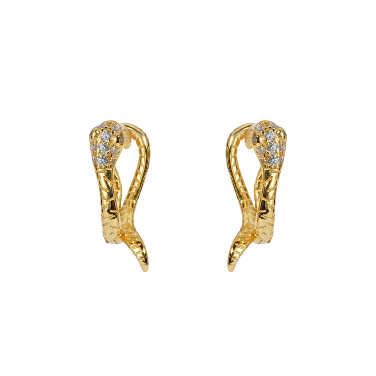 S925 sterling silver snake shaped ear buckle
