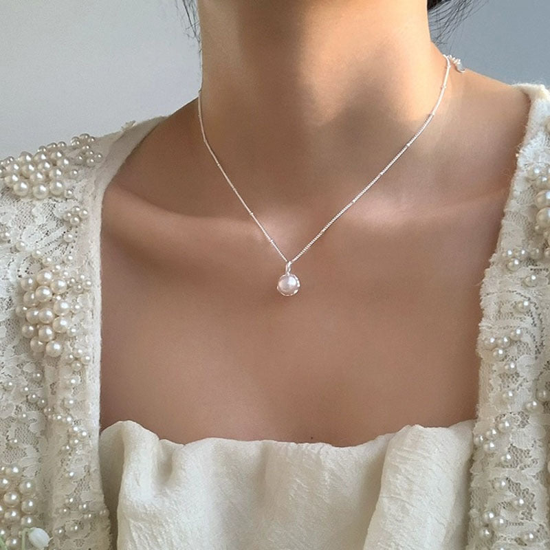 925 sterling silver freshwater pearl pendant necklace