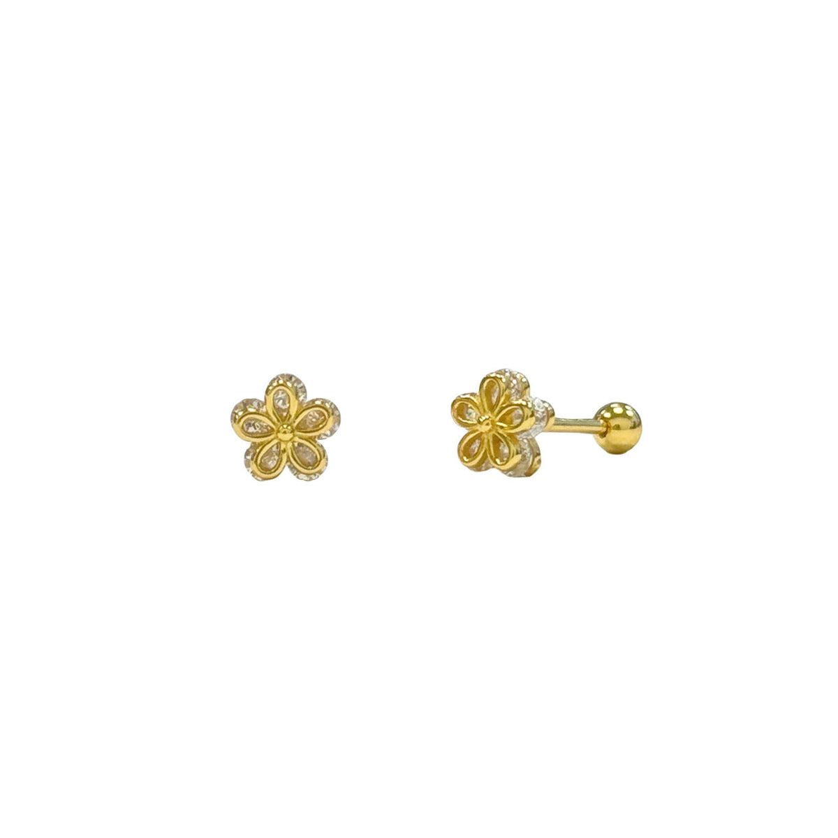 925 sterling silver flower earrings