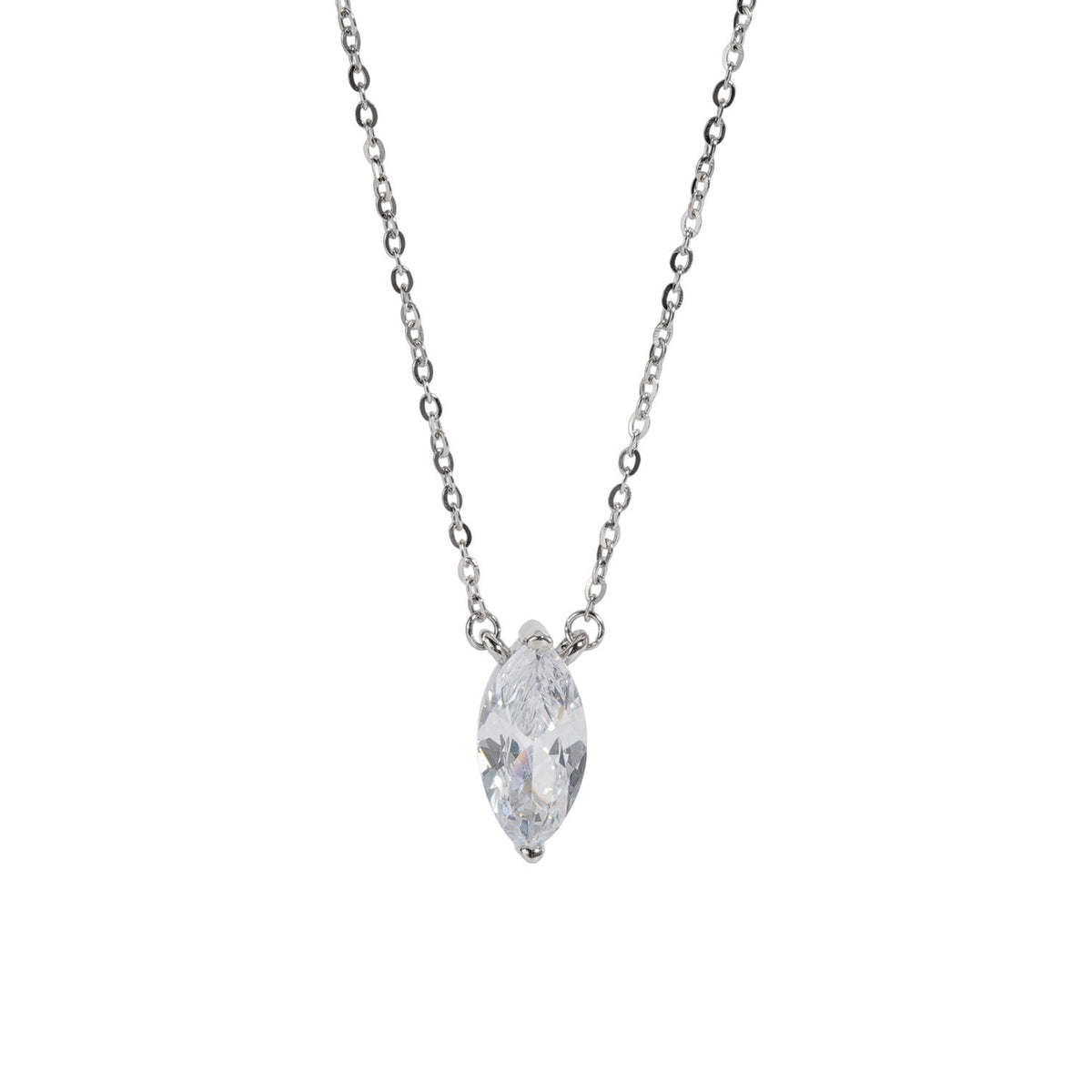 S925 Pure Silver Horse Eye Zircon Necklace