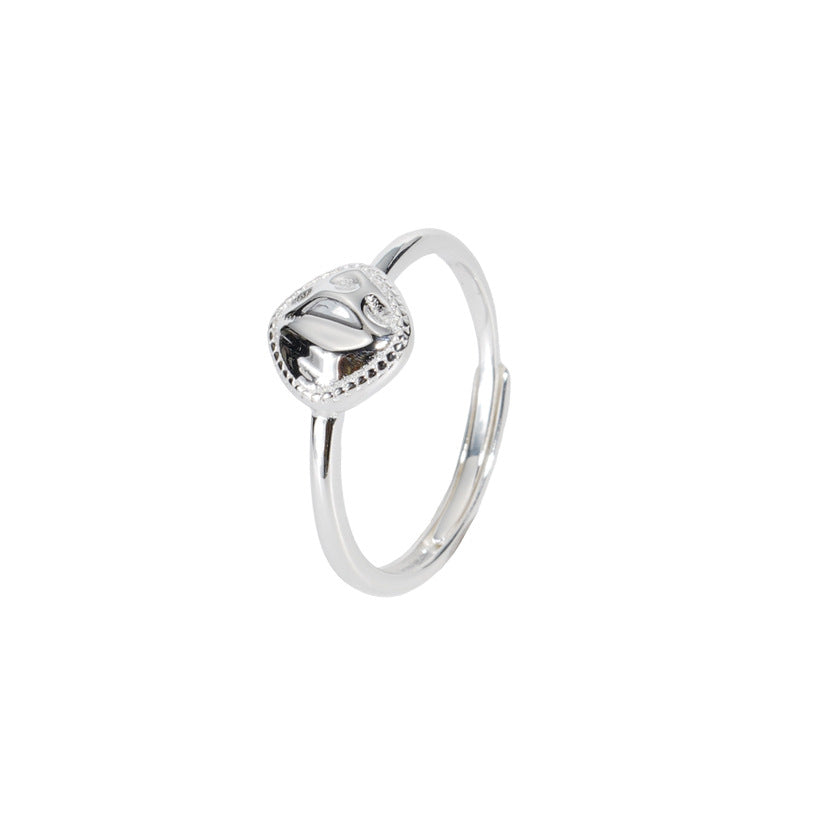 S925 sterling silver ring - silvery