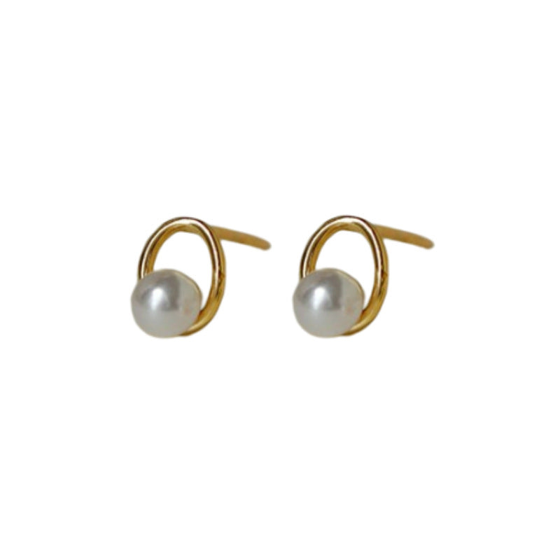S925 sterling silver pearl earrings