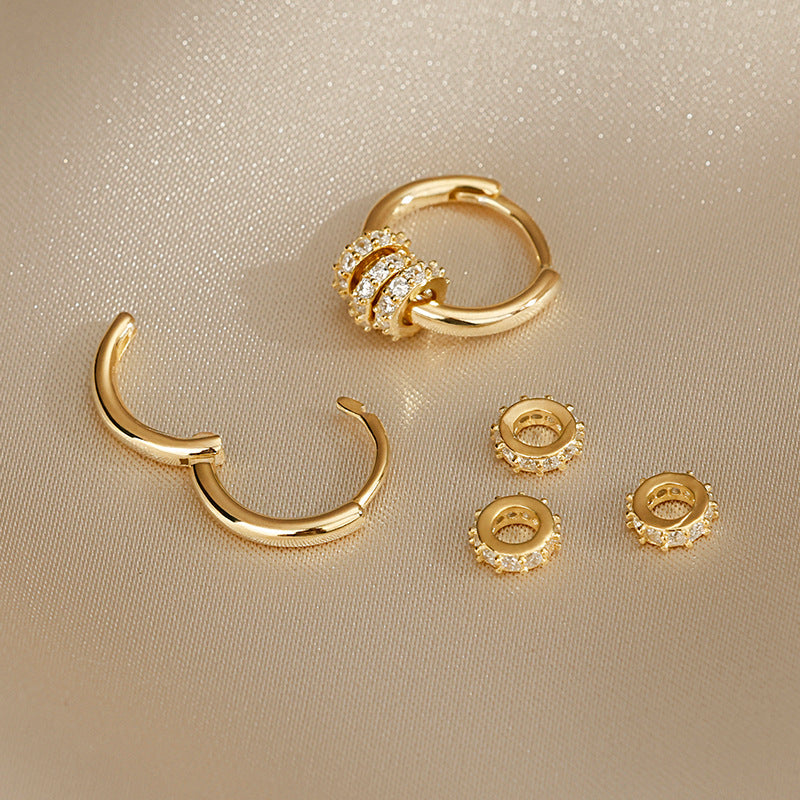 925 sterling silver round ear buckle