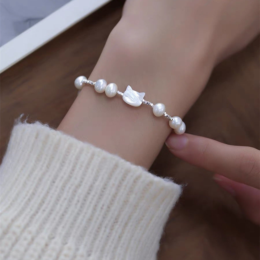 925 sterling silver freshwater pearl bracelet