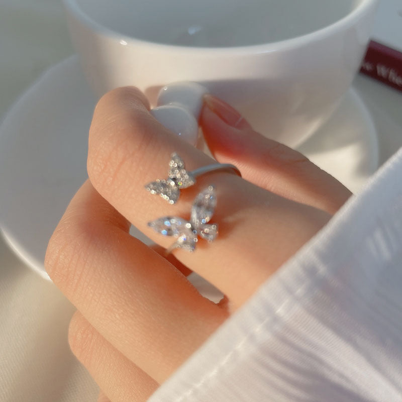 925 sterling silver butterfly ring