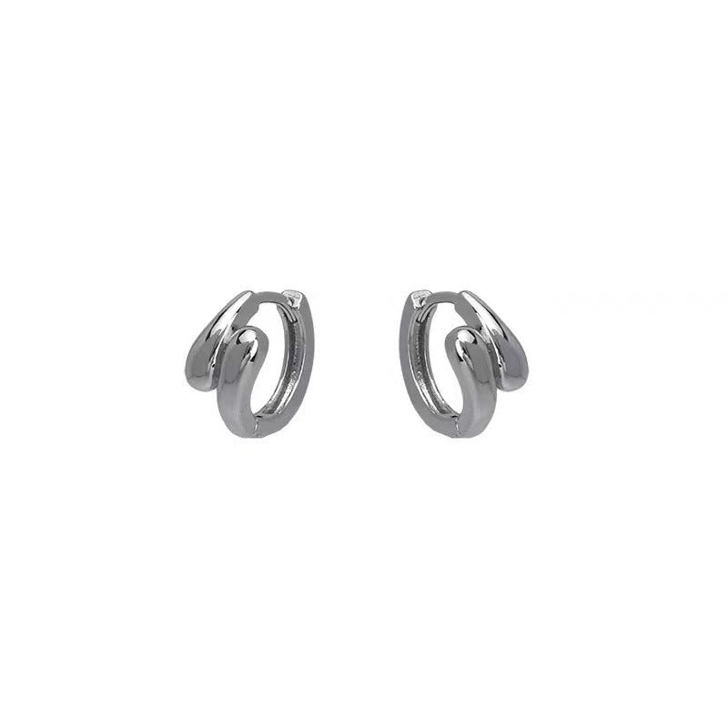 925 sterling silver ear buckle - silvery