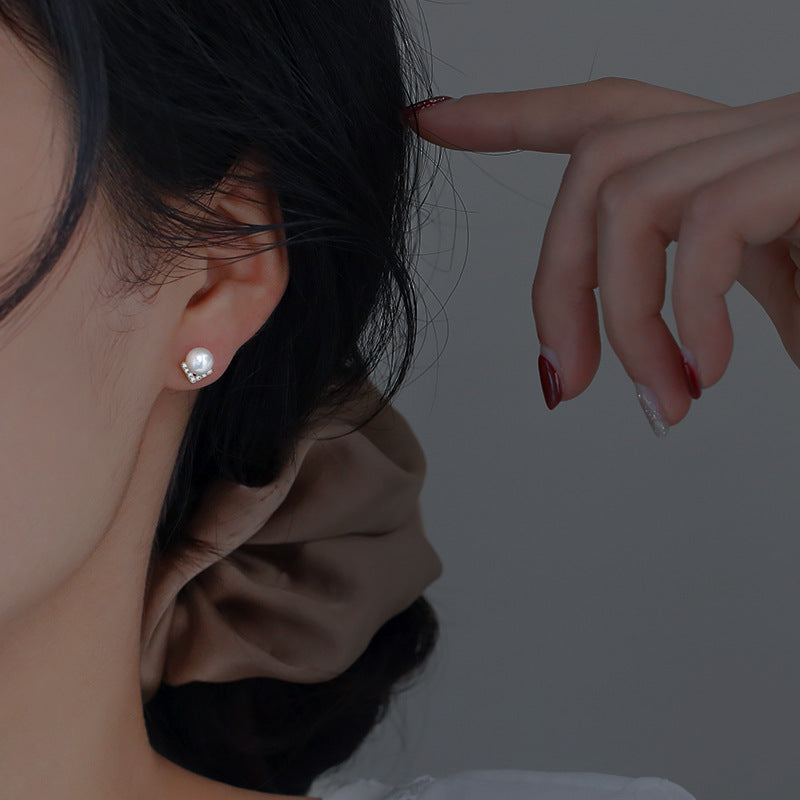 925 sterling silver freshwater pearl earrings