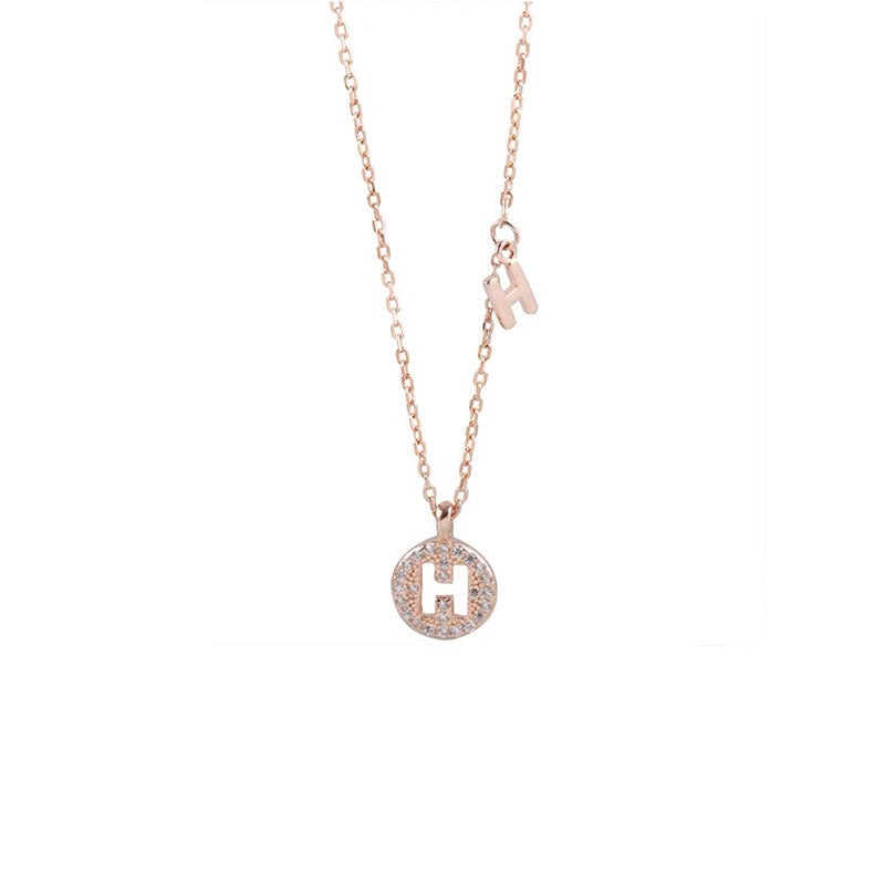 925 sterling silver 26 letter pendant necklace