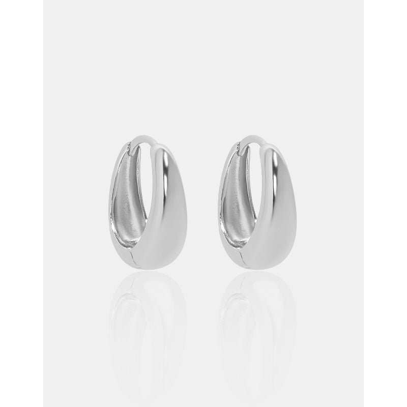 Chunky Teardrop Huggie Earrings