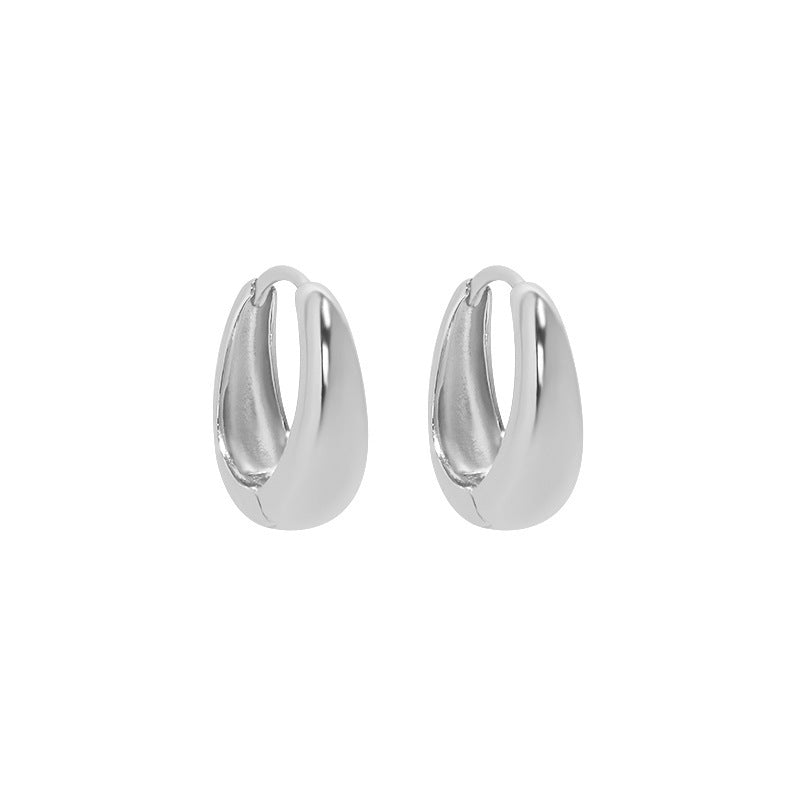 Chunky Teardrop Huggie Earrings – image 7