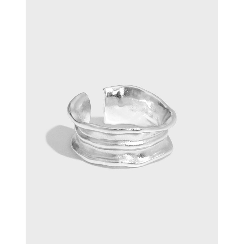 Sculptural Folded Wide Band Ring