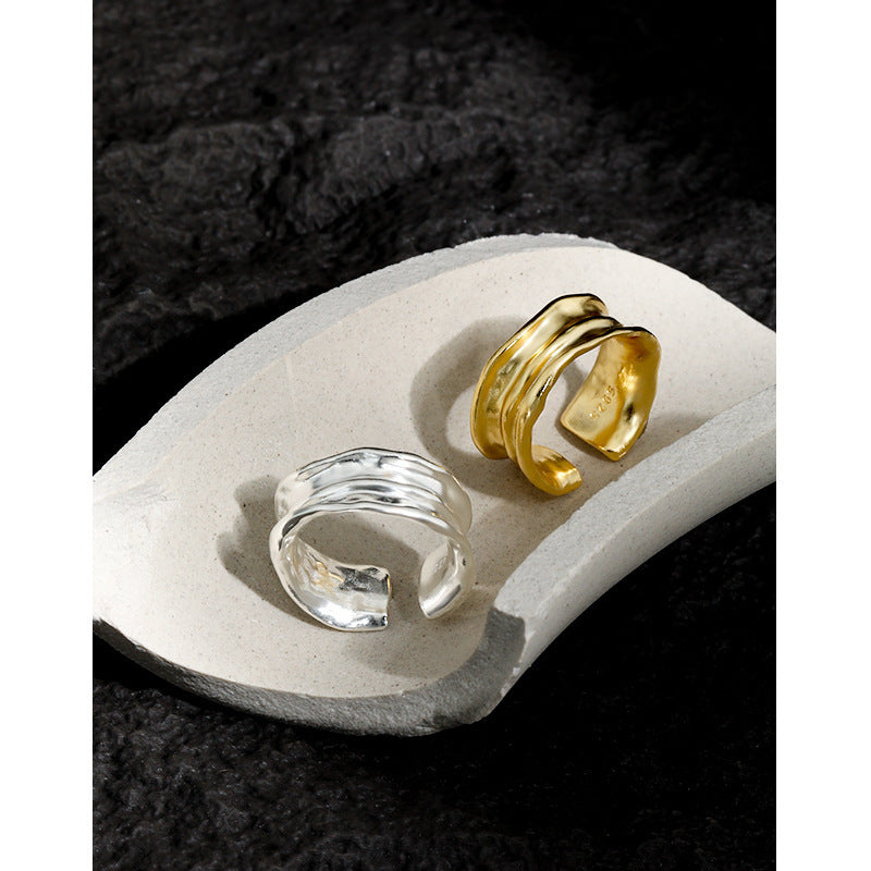 Sculptural Folded Wide Band Ring – wholesale wide band ring