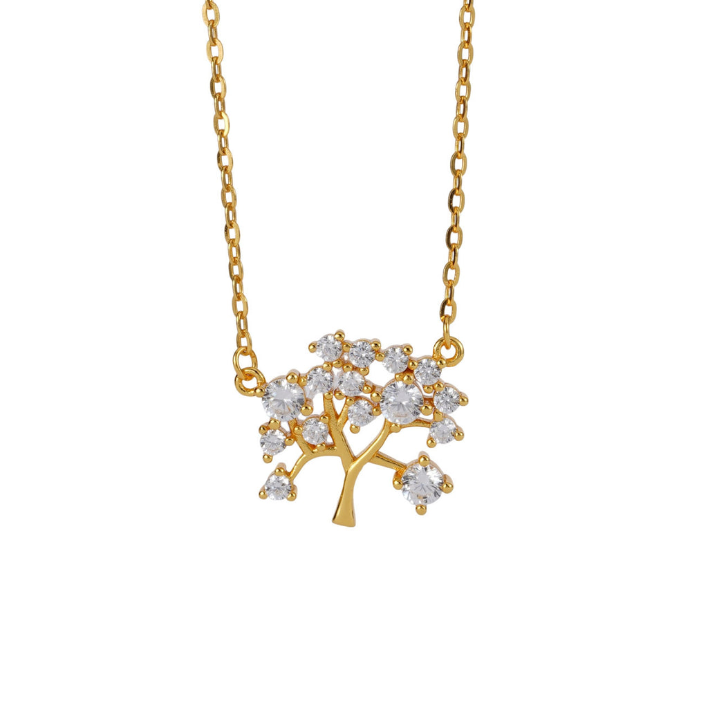 925 sterling silver tree shaped pendant necklace