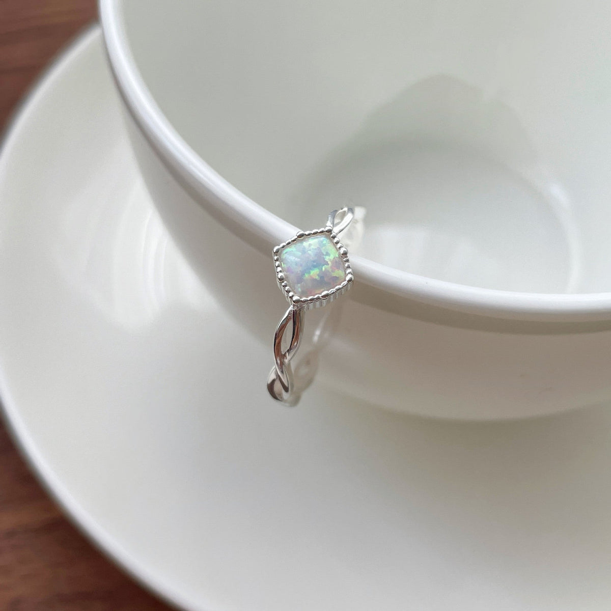 S925 sterling silver shell ring