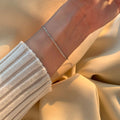 23/2000  S925 silver glitter bracelet-silvery