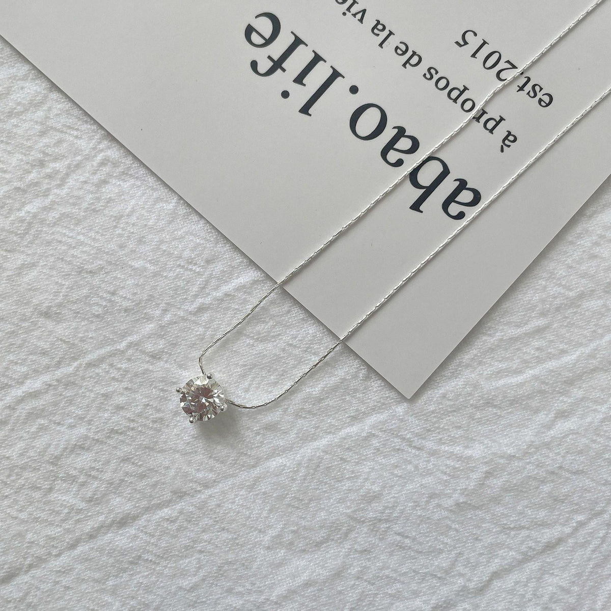S925 Silver Sparkling Zirconia Snake Bone Chain Necklace
