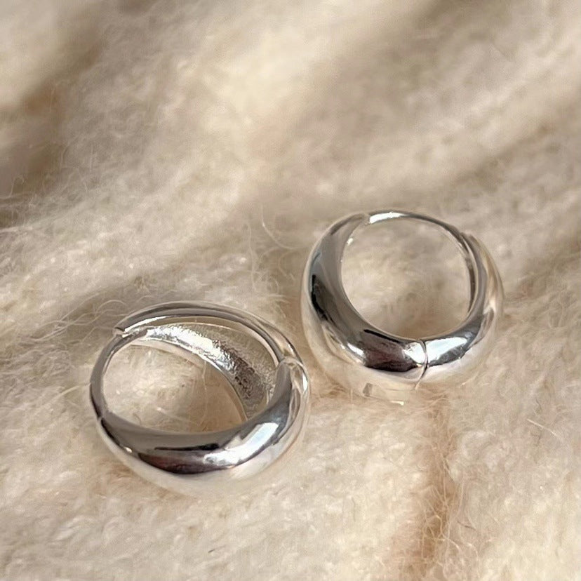 925 sterling silver circle earrings