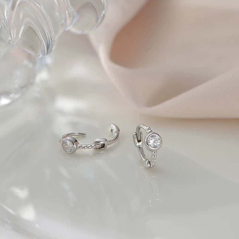 925 sterling silver earrings - silvery