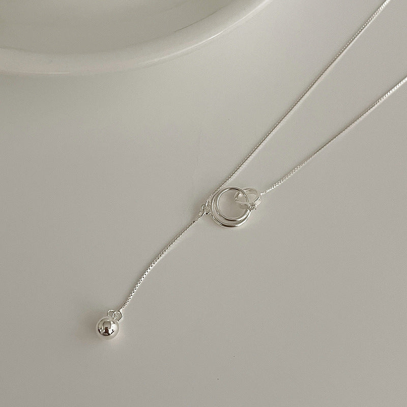 925 sterling silver necklace - silvery