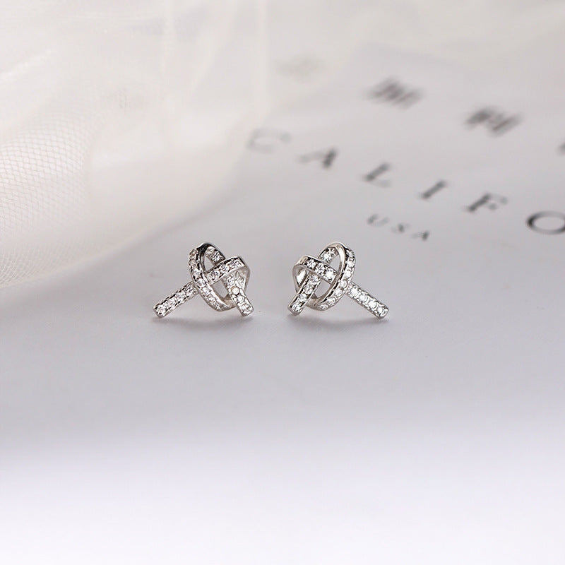 925 sterling silver  earrings - silvery