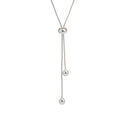 925 sterling silver tassel necklace - silvery