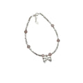 925 sterling silver strawberry crystal bracelet - silvery