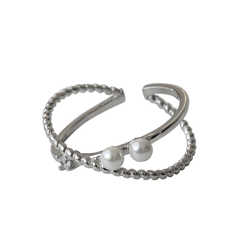 925 sterling silver pearl ring