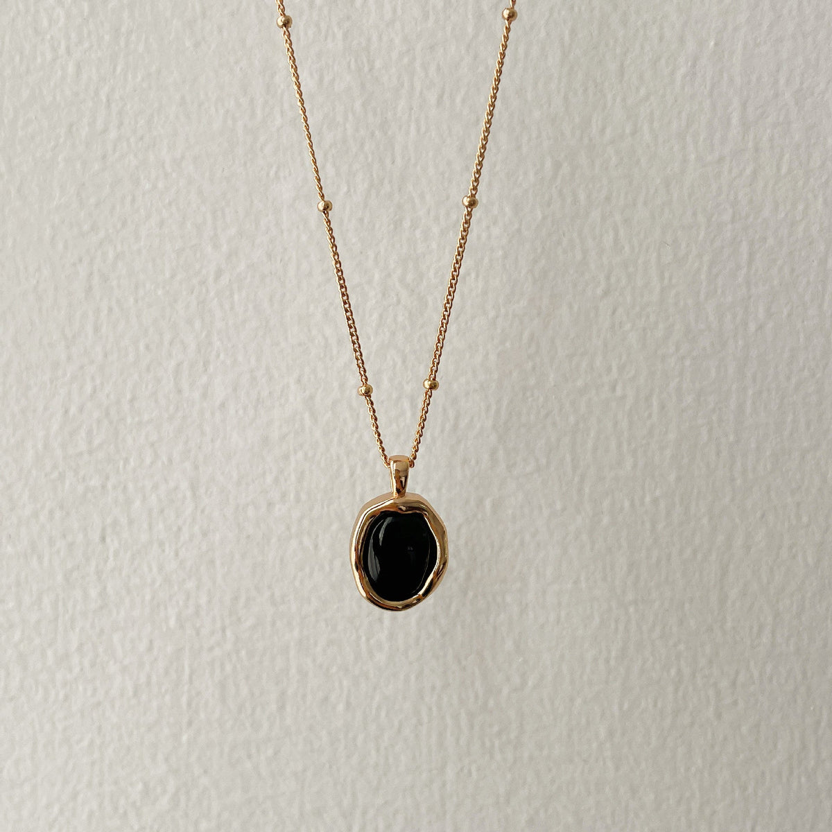 925 sterling silver black agate pendant necklace