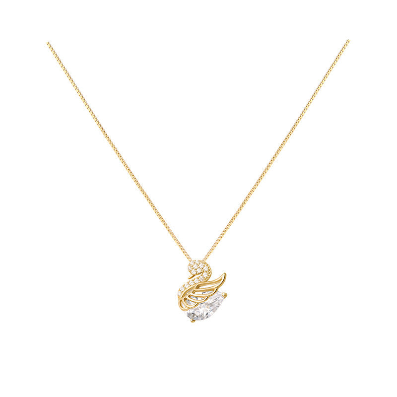 925 sterling silver swan necklace