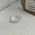 S925 sterling silver zircon inlaid open ring