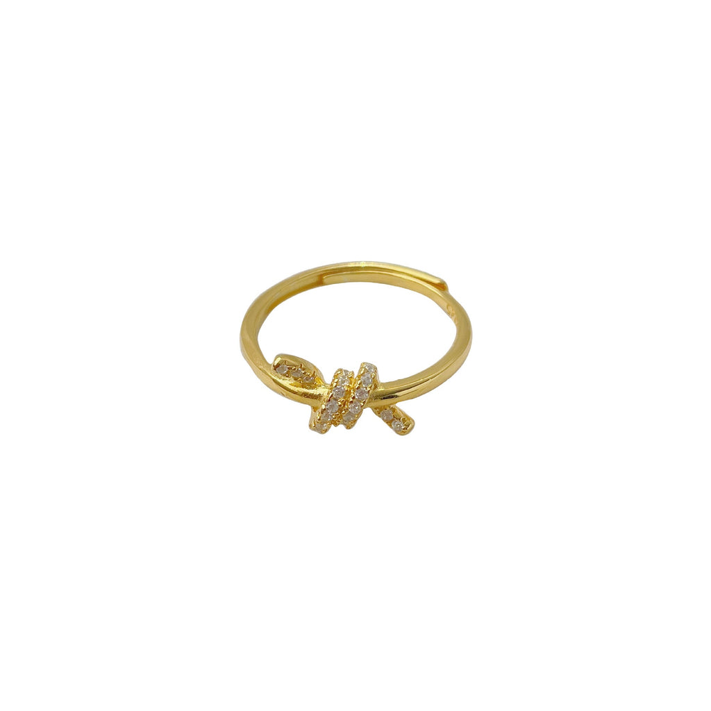 925 sterling silver knot shaped ring