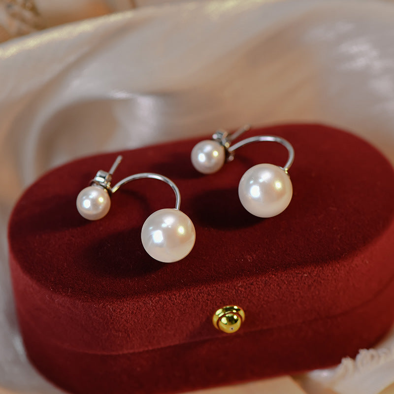 925 sterling silver pearl earrings