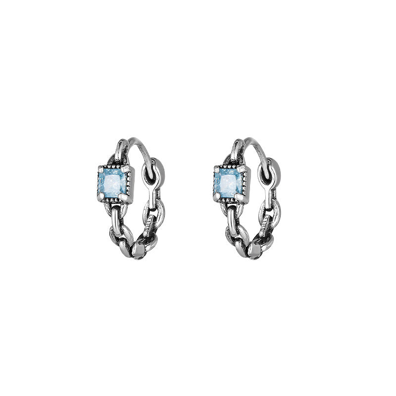 925 sterling silver earrings - silvery