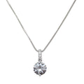 Rotating Zircon Solitaire Necklace