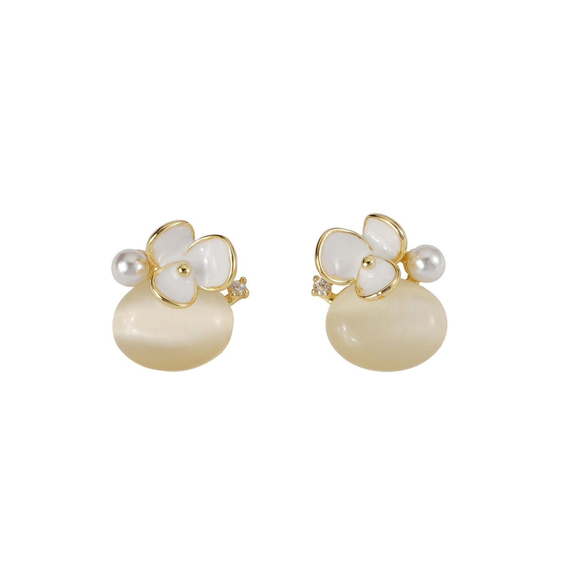 925 sterling silver flower earrings