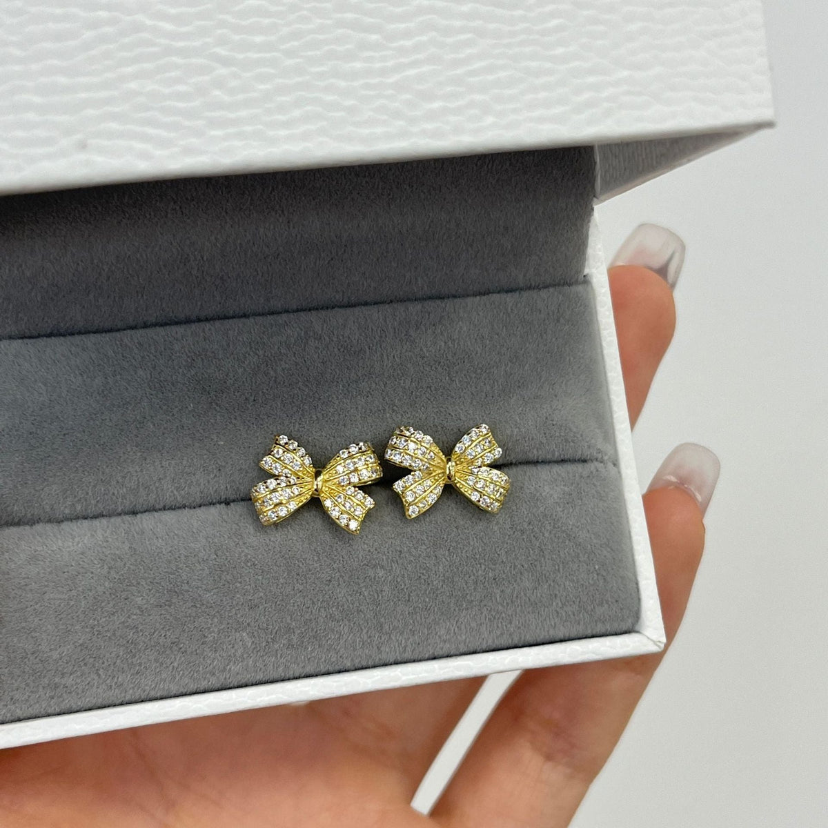 925 sterling silver butterfly earrings - golden