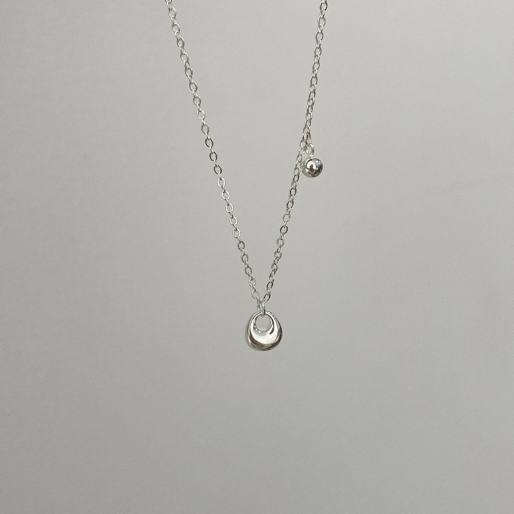 925 sterling silver necklace - silvery