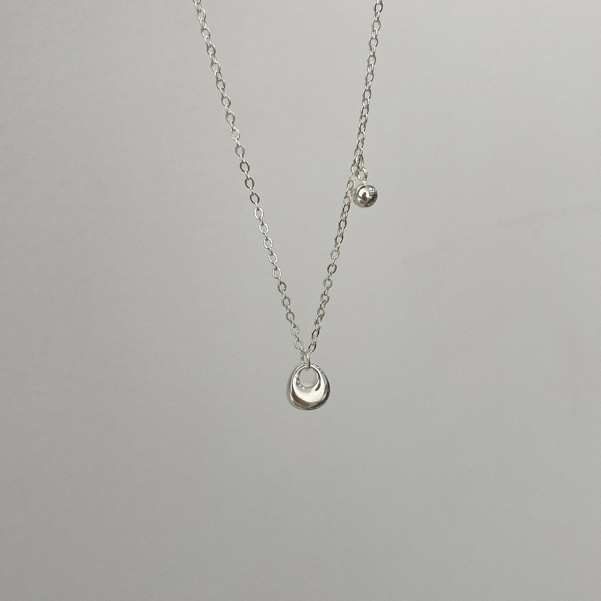 925 sterling silver necklace - silvery
