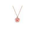925 sterling silver small flower necklace - rose golden